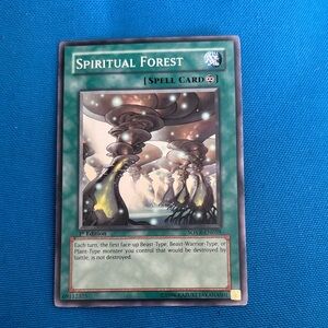 Yugioh Card Spiritual Forest Spell Card 1st Edition 1996 NWOTS Green Brown